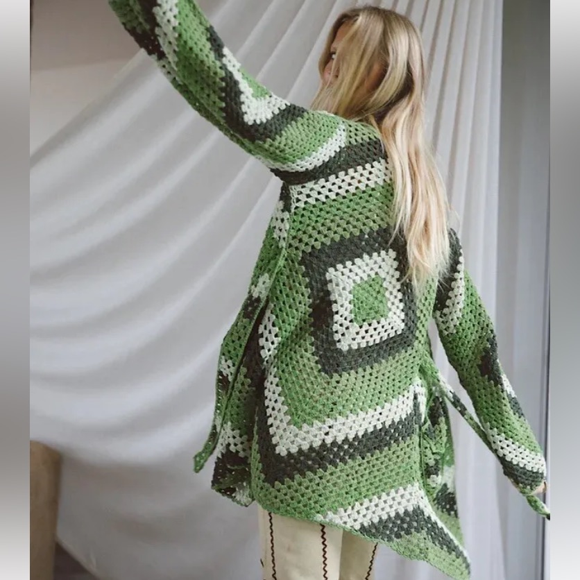 Chasing Unicorns Magic Carpet Ride Short Coat - Green Colorway - Os